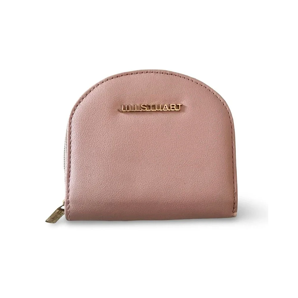 JILL STUART Blush Pink Genuine Leather Half-Moon Wallet Mini Coin Purse – Good C